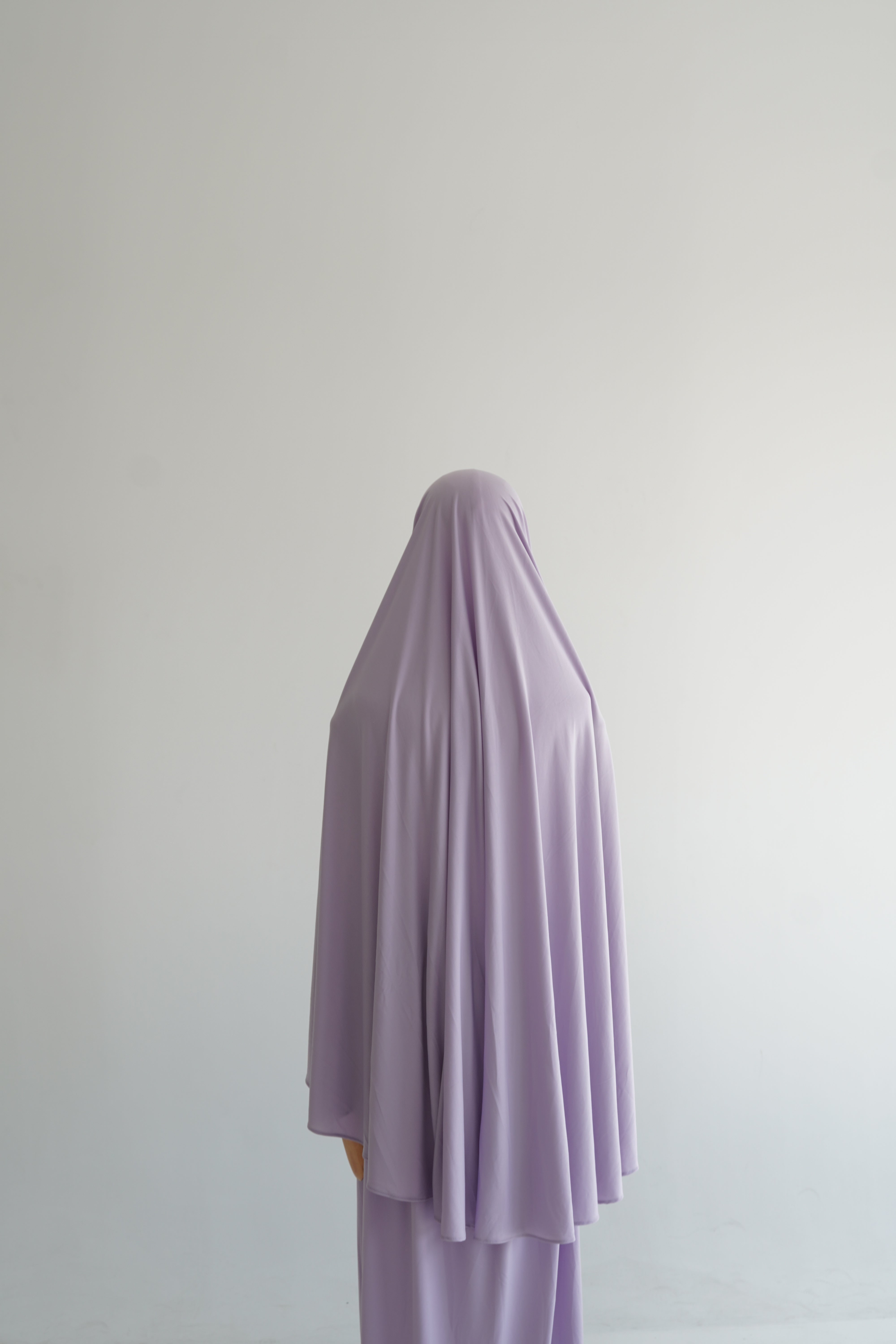 Premium Jersey Khimar Set - Lavender