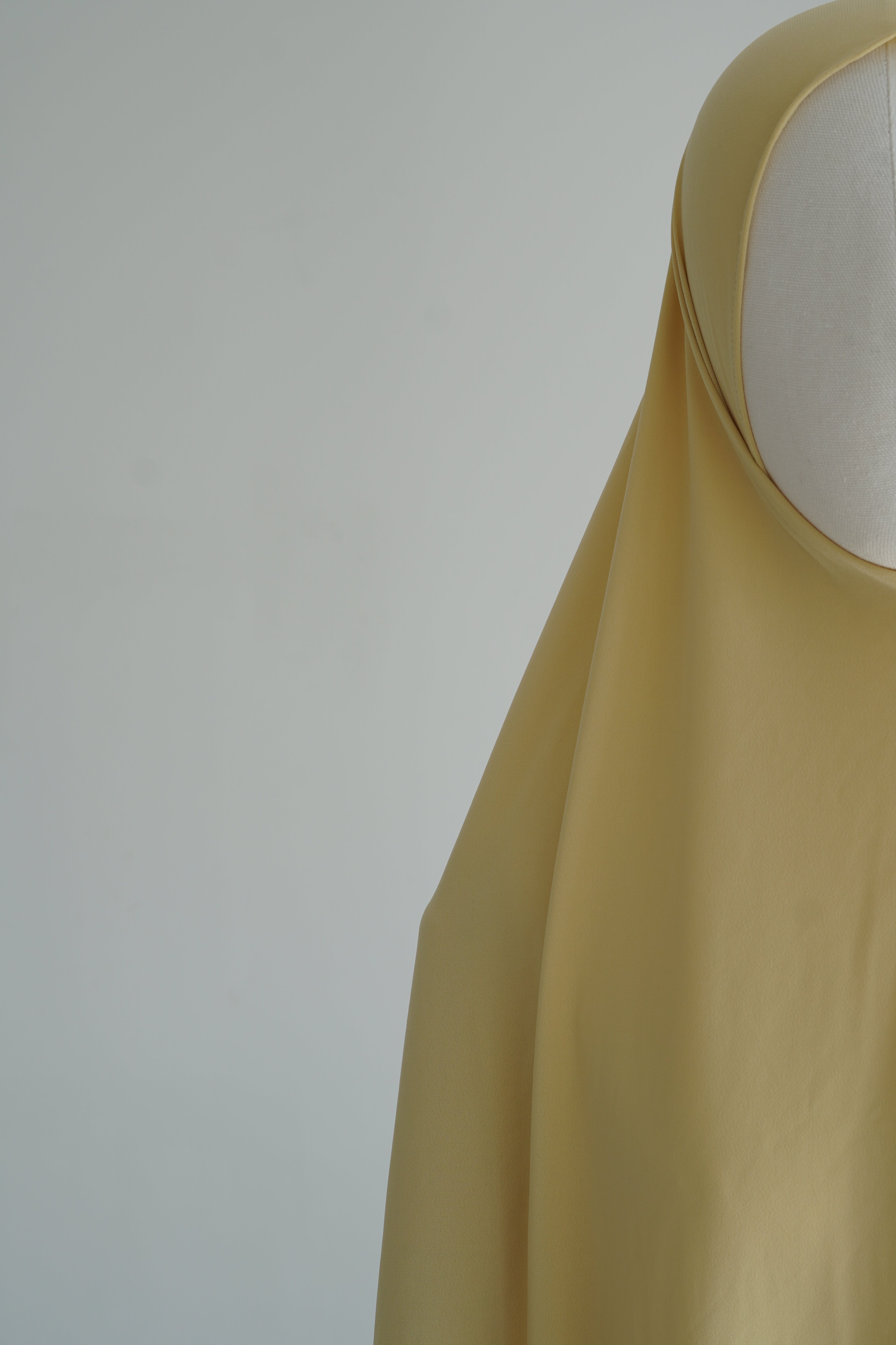 Premium Jersey Khimar Set - Bright Yellow
