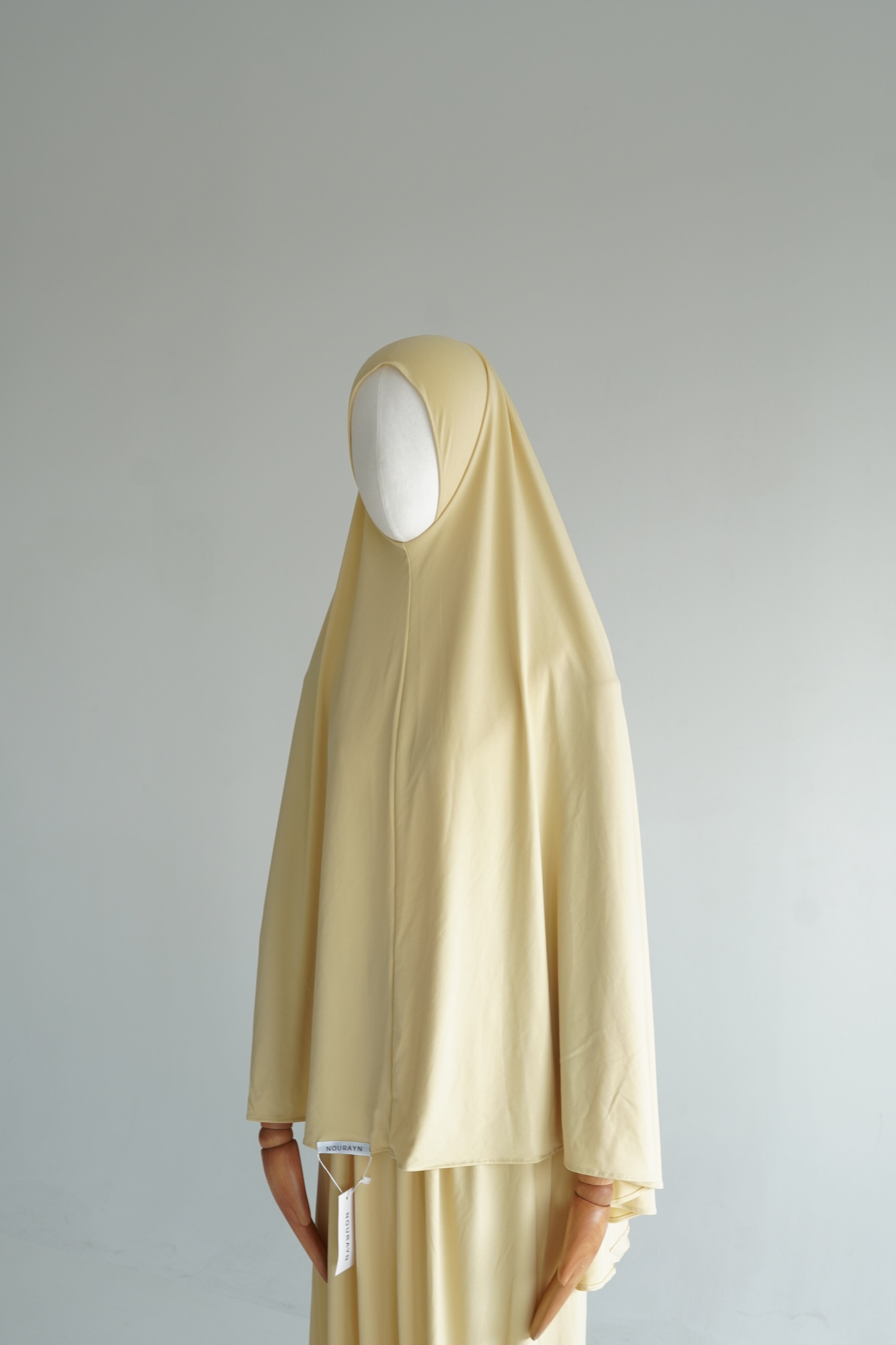 Premium Jersey Khimar Set - Bright Yellow