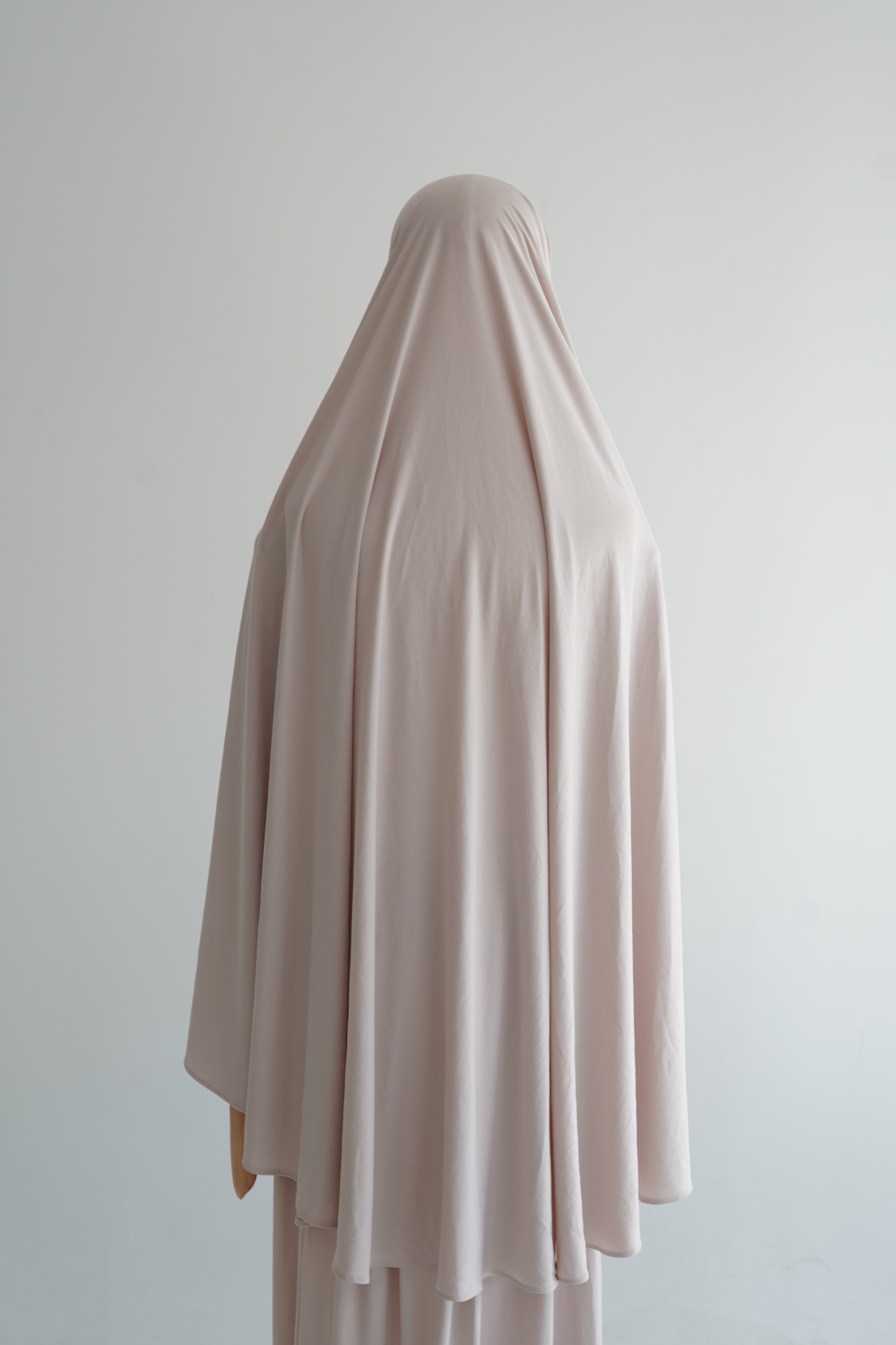 Premium Jersey Khimar Set - Pink Dust