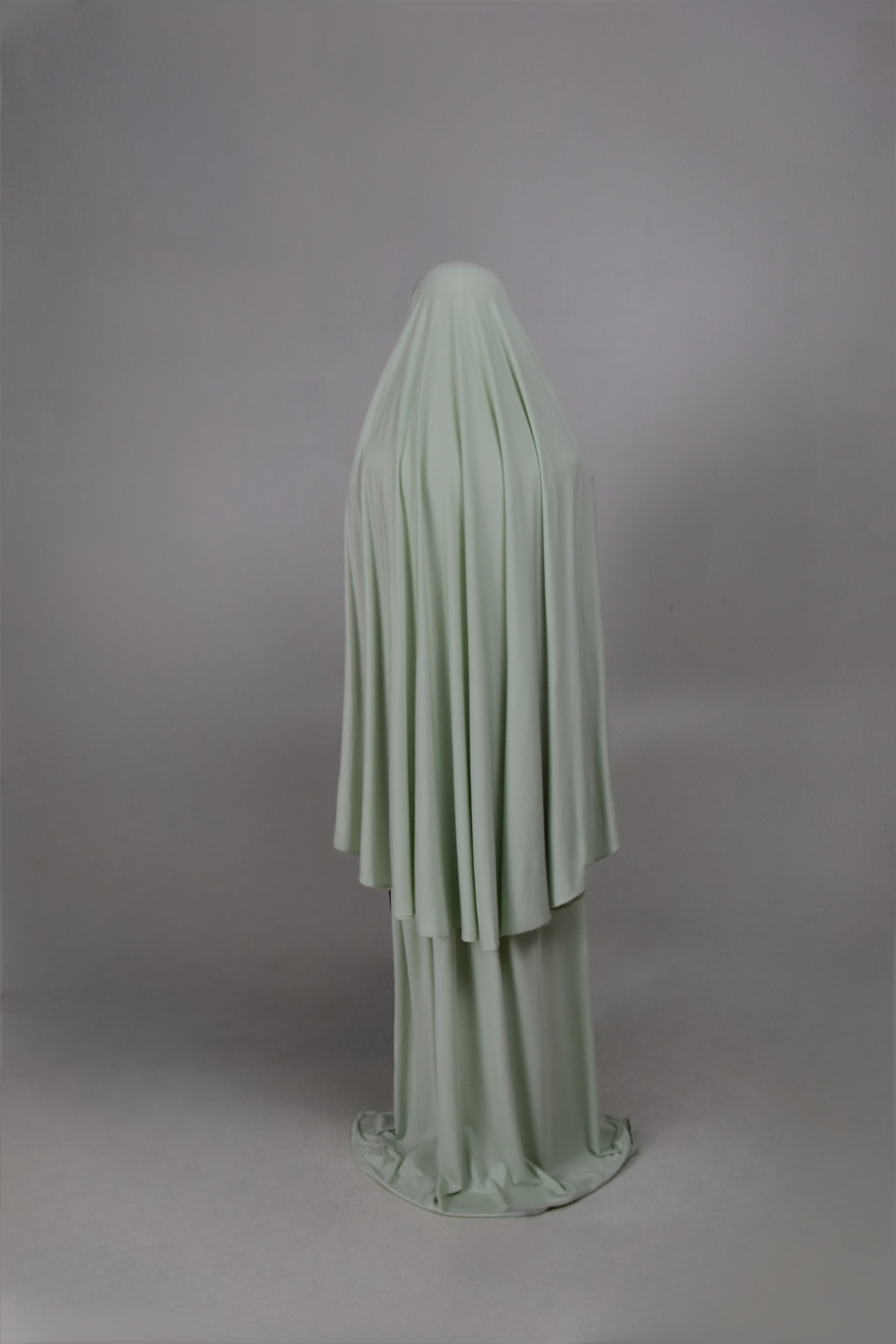 Bamboo Jersey Khimar Set - Seafoam