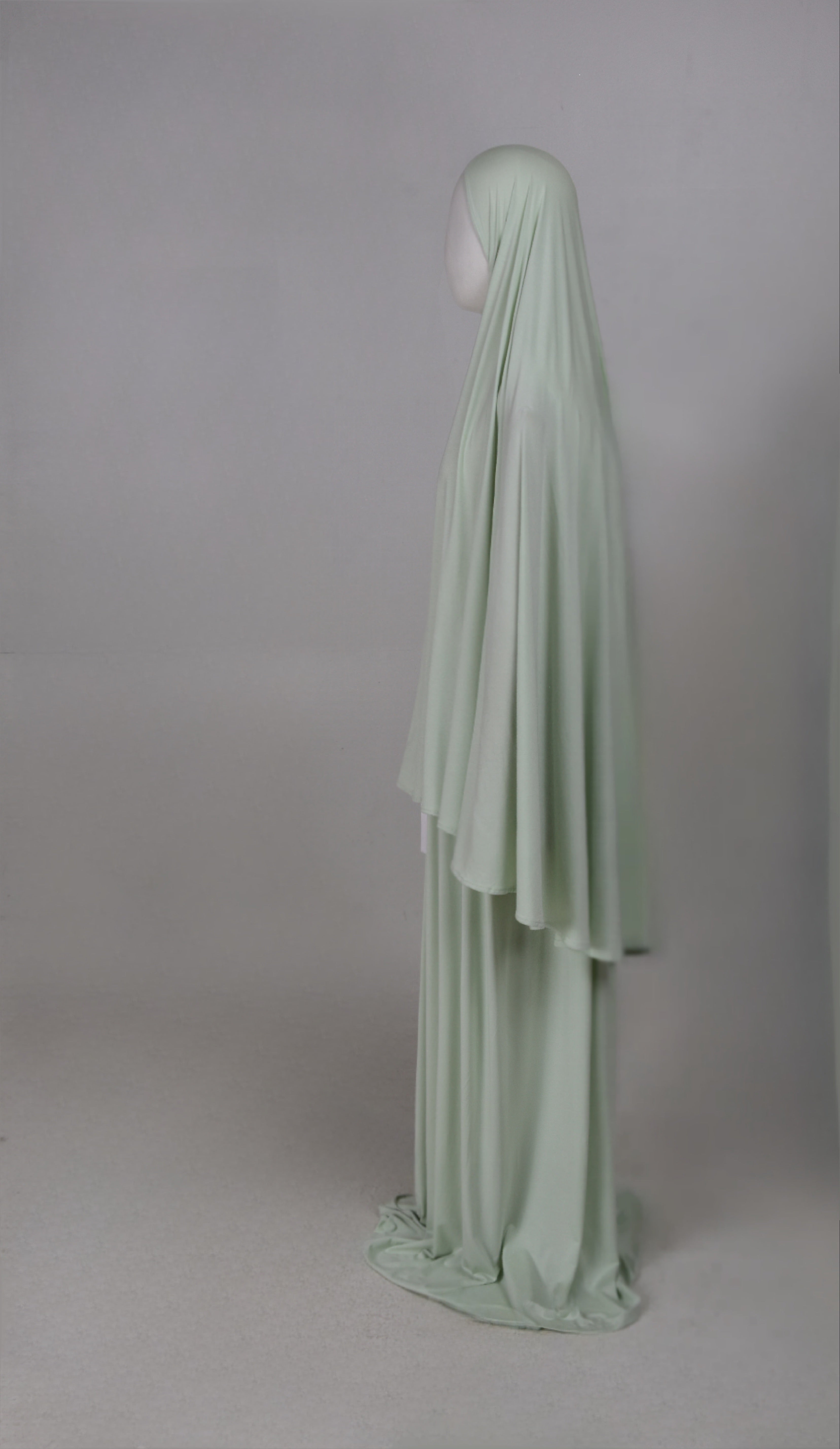 Bamboo Jersey Khimar Set - Seafoam