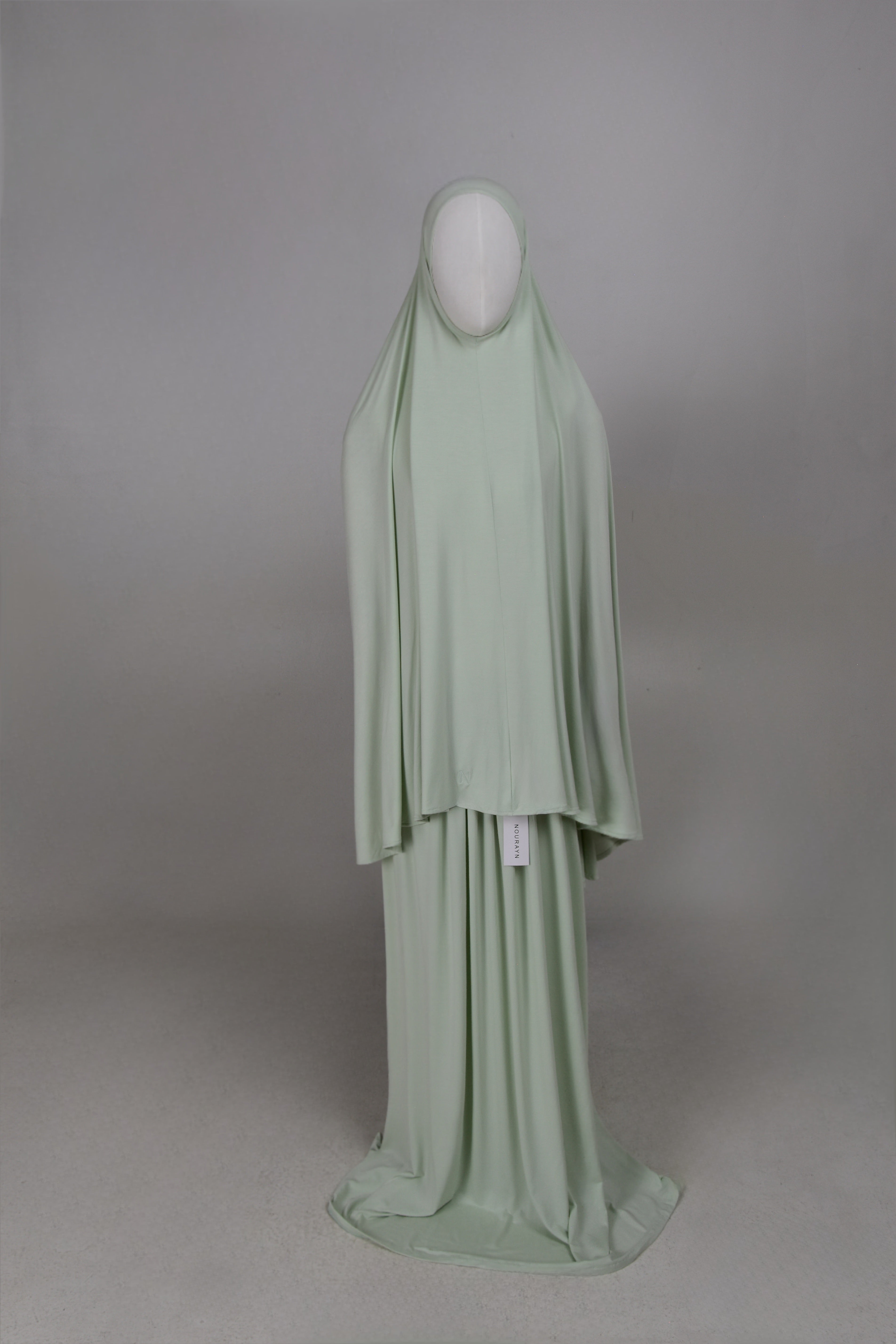 Bamboo Jersey Khimar Set - Seafoam
