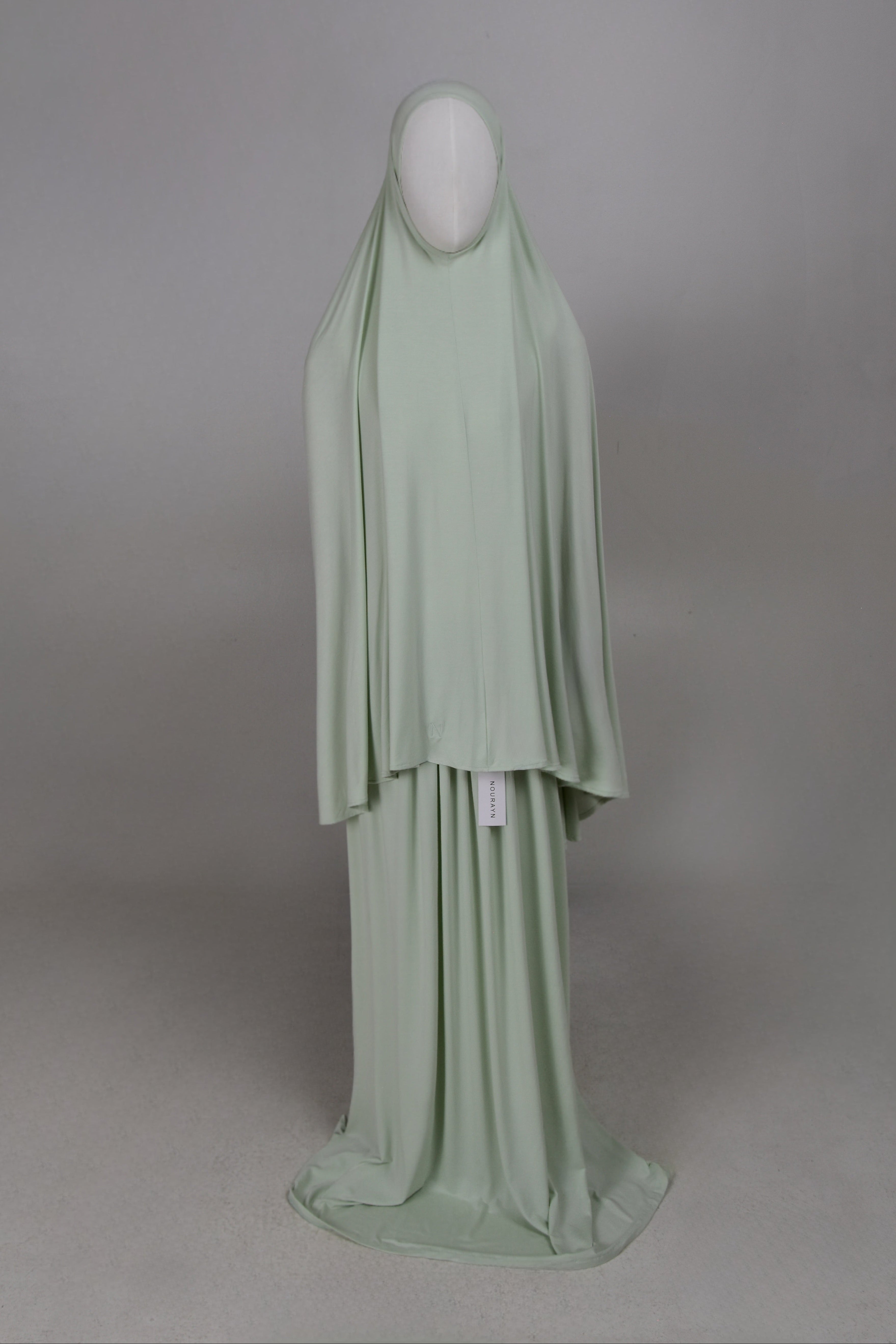 Bamboo Jersey Khimar Set - Seafoam