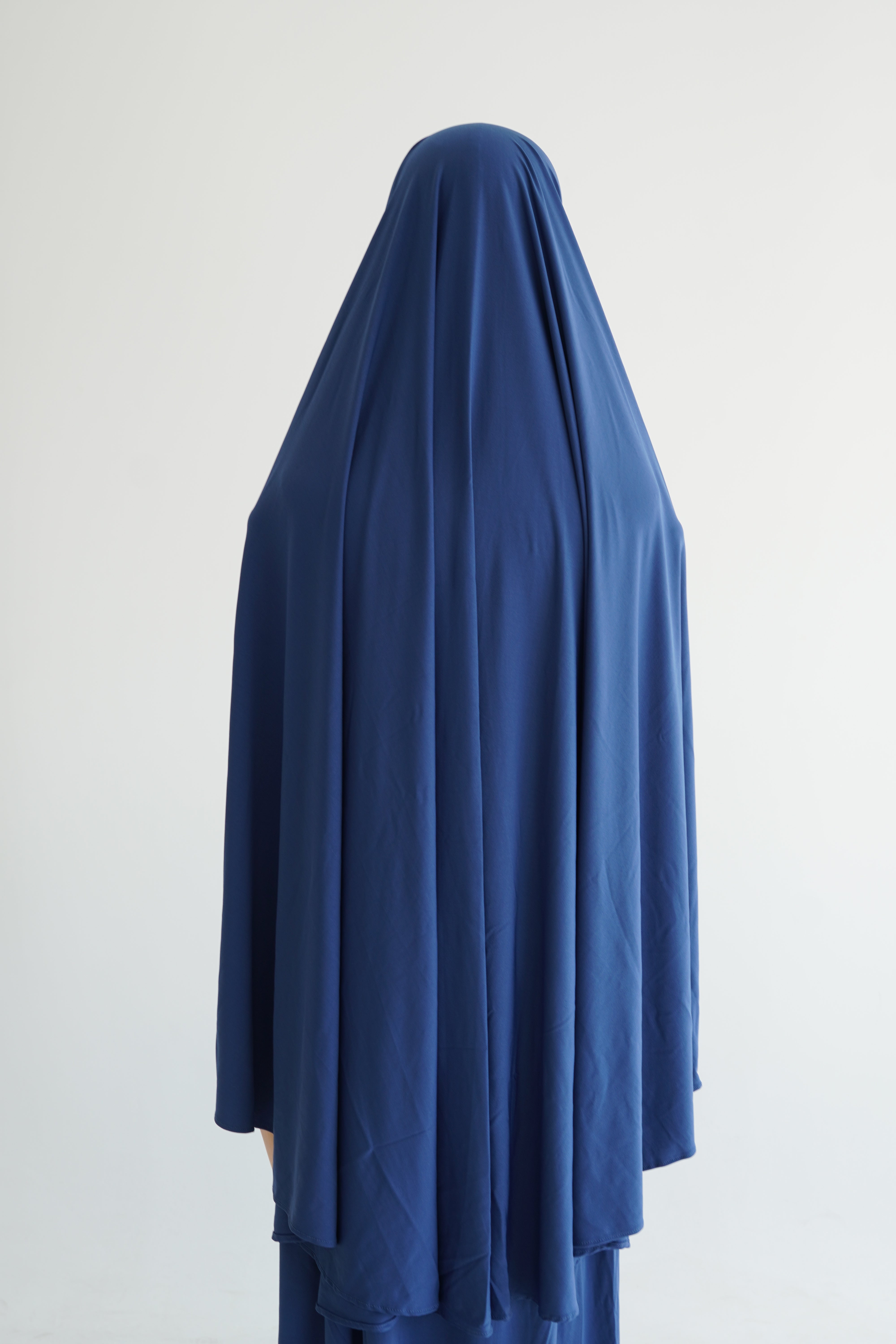 Premium Jersey Khimar Set - Sapphire