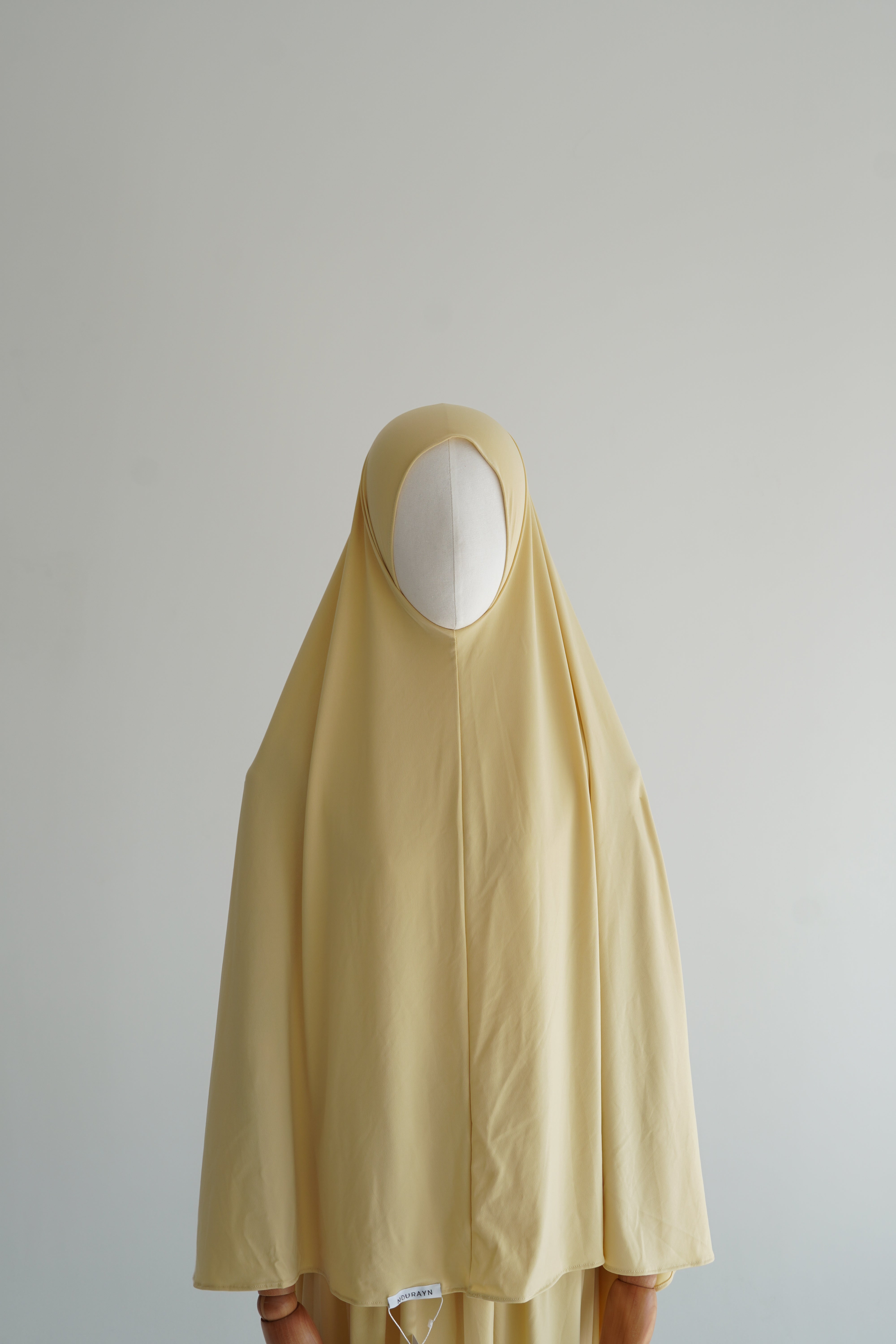 Premium Jersey Khimar Set - Bright Yellow