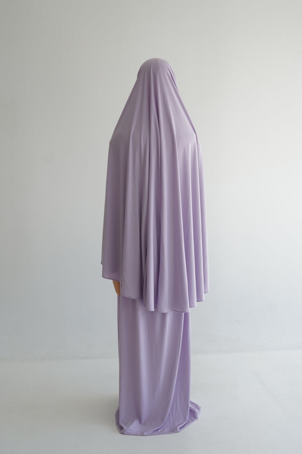 Premium Jersey Khimar Set - Lavender