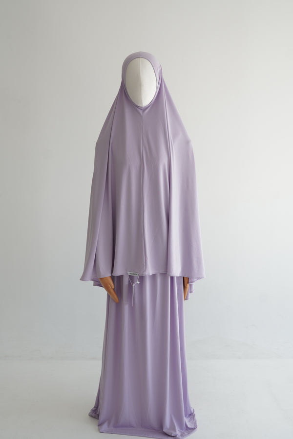 Premium Jersey Khimar Set - Lavender