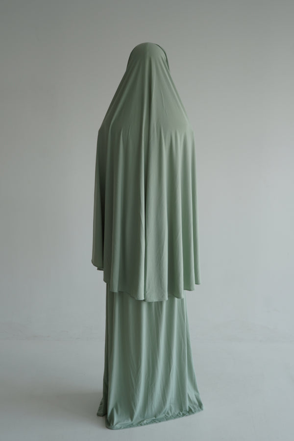 Premium Jersey Khimar Set - Matcha