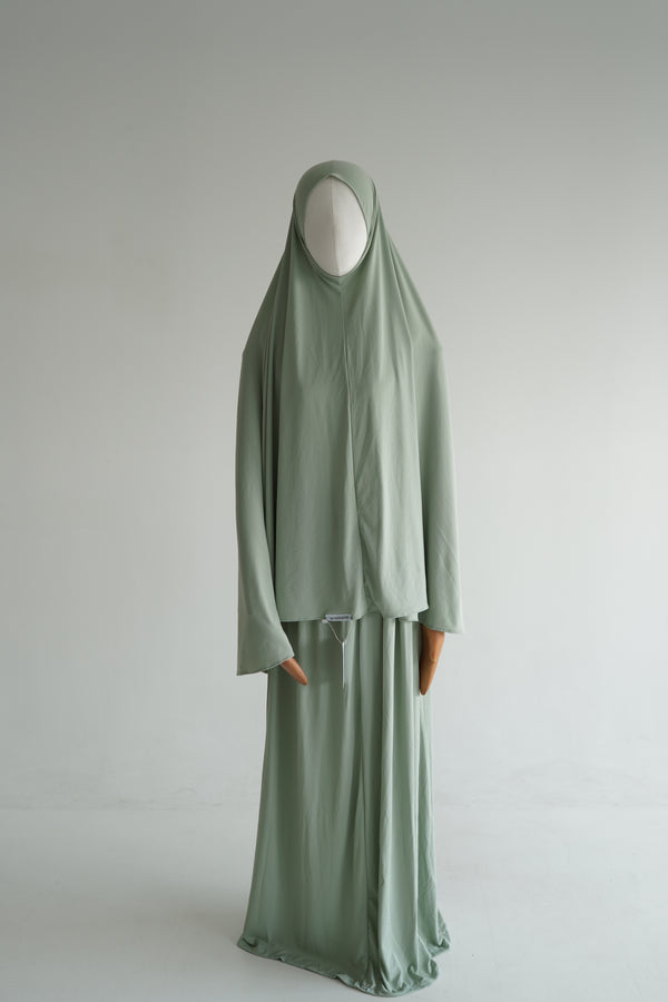 Premium Jersey Khimar Set - Matcha