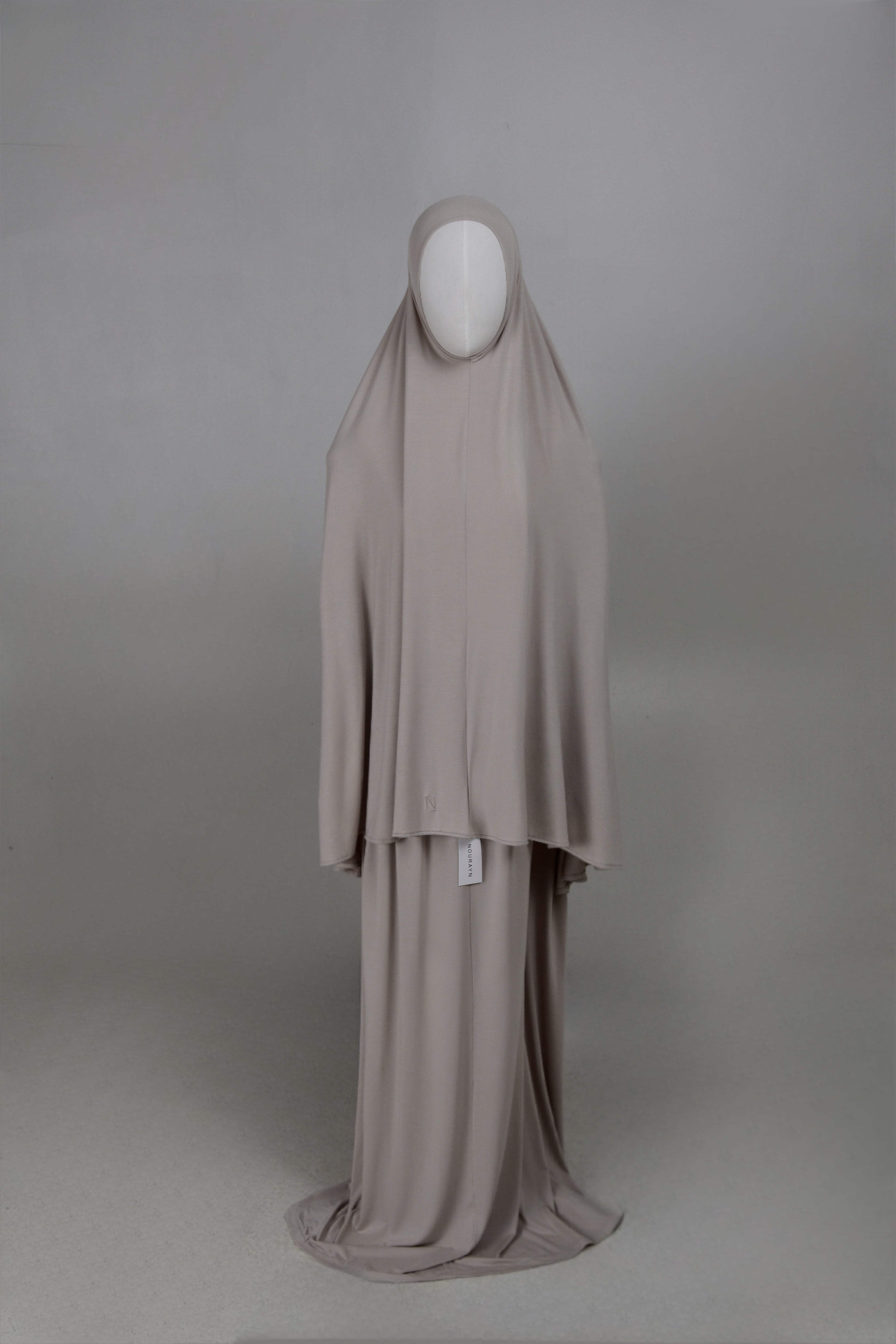 Bambo Jersey Khimar Set - Sandstone
